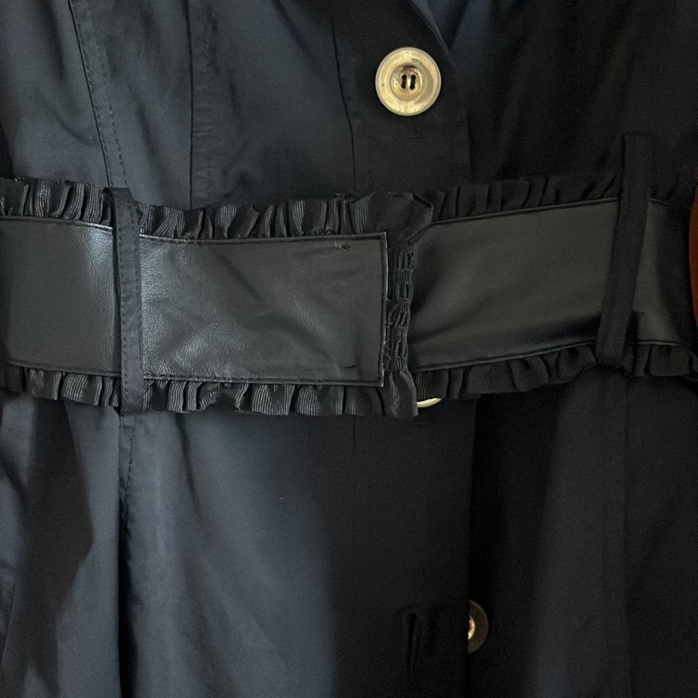 Zara Basic Black Short Trench Coat - image 6